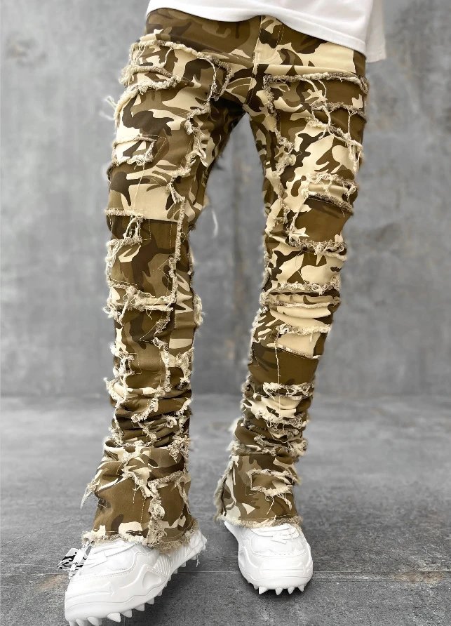 Off-White Distressed Patchwork Jeans Black - 51