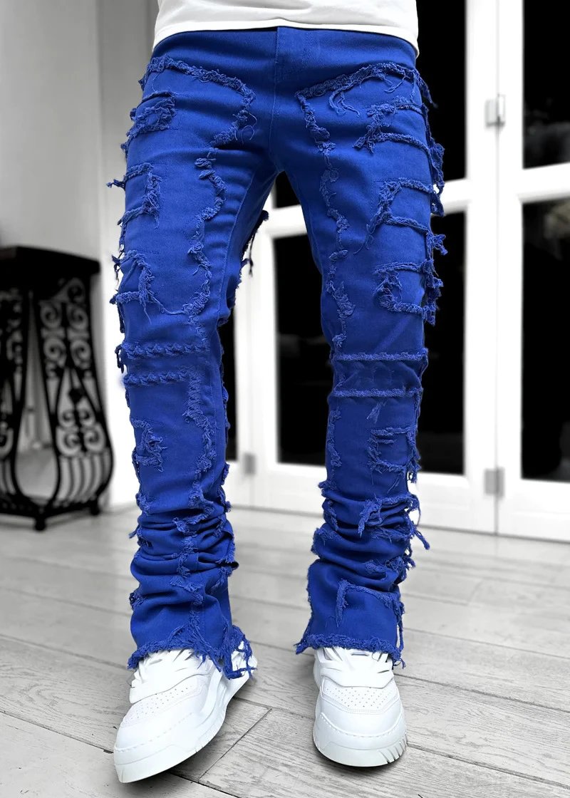 Off-White Distressed Patchwork Jeans Black - 9