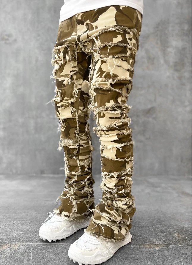 Off-White Distressed Patchwork Jeans Black - 48