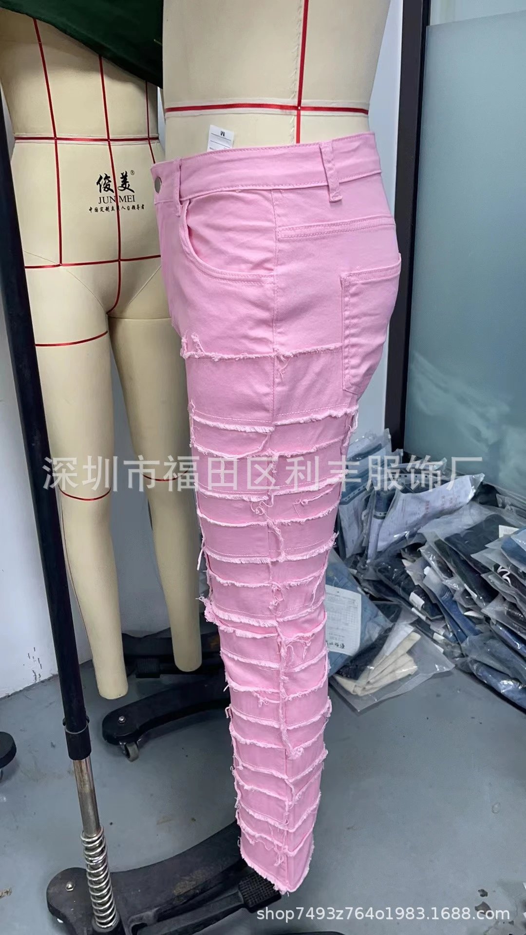 Off-White Distressed Patchwork Jeans Black - 57