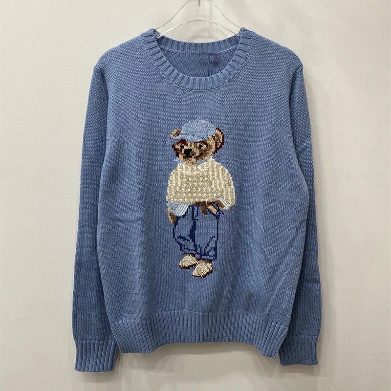 Long-Sleeve Bear with Light Blue Hat