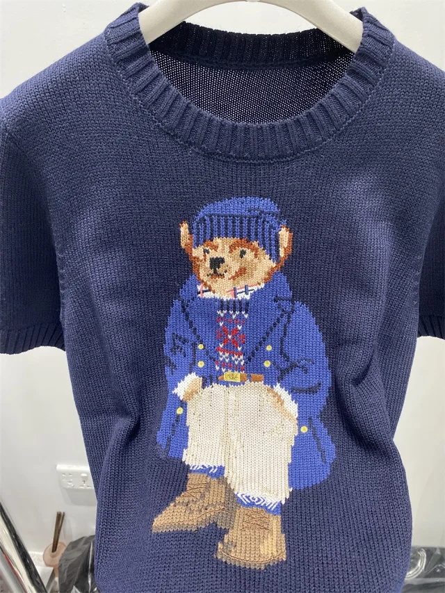 Polo Ralph Lauren Knitwear Crewneck knit sweater with bear or flag motif product detail image 21