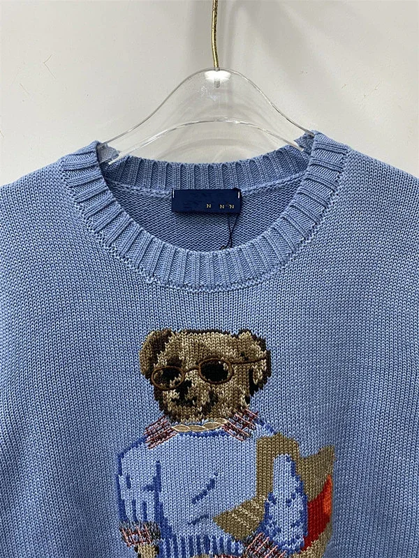Polo Ralph Lauren Knitwear Crewneck knit sweater with bear or flag motif product detail image 33