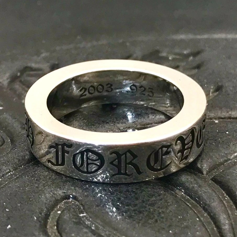 Chrome Hearts Jewelry Gothic Engraved Rings — CJ001 (distressed)