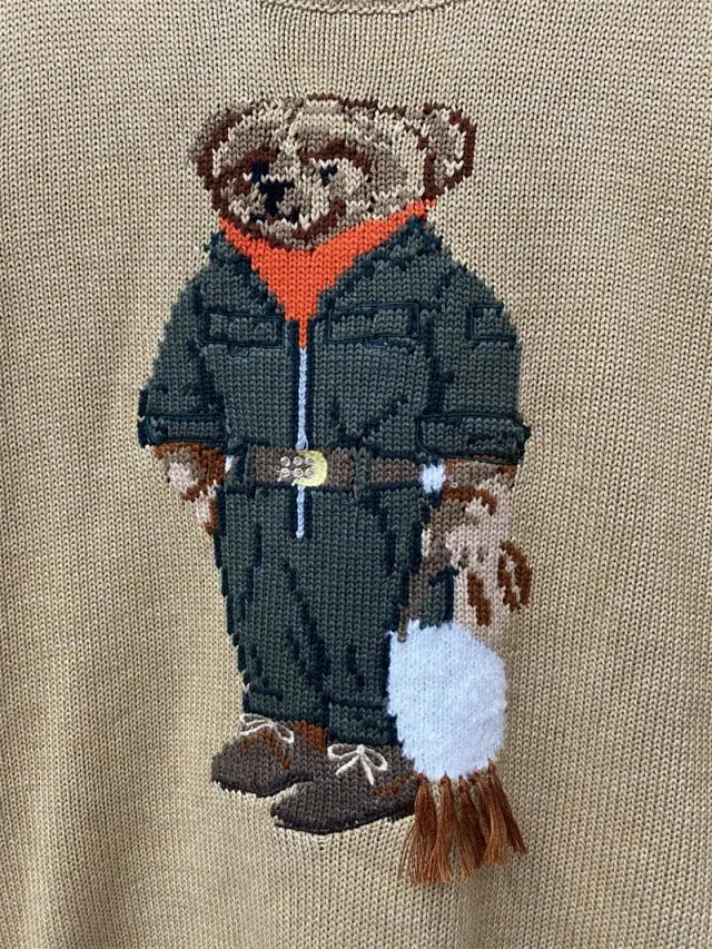 Polo Ralph Lauren Knitwear Crewneck knit sweater with bear or flag motif product detail image 35