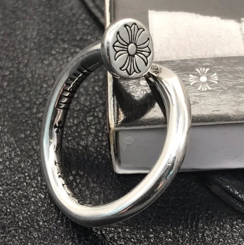 Chrome Hearts Jewelry Gothic Engraved Rings — CJ 009(Flat nail)