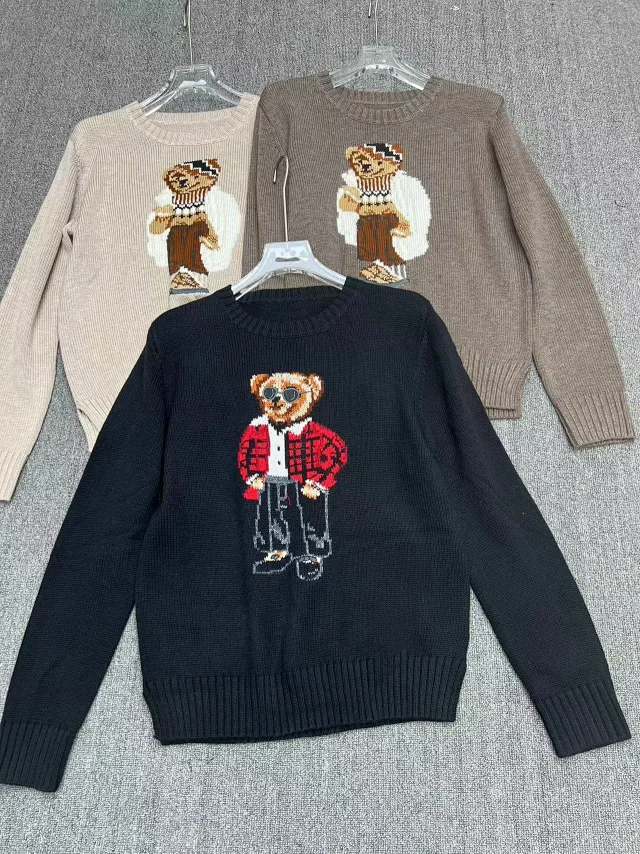 Polo Ralph Lauren Knitwear Crewneck knit sweater with bear or flag motif product detail image 55