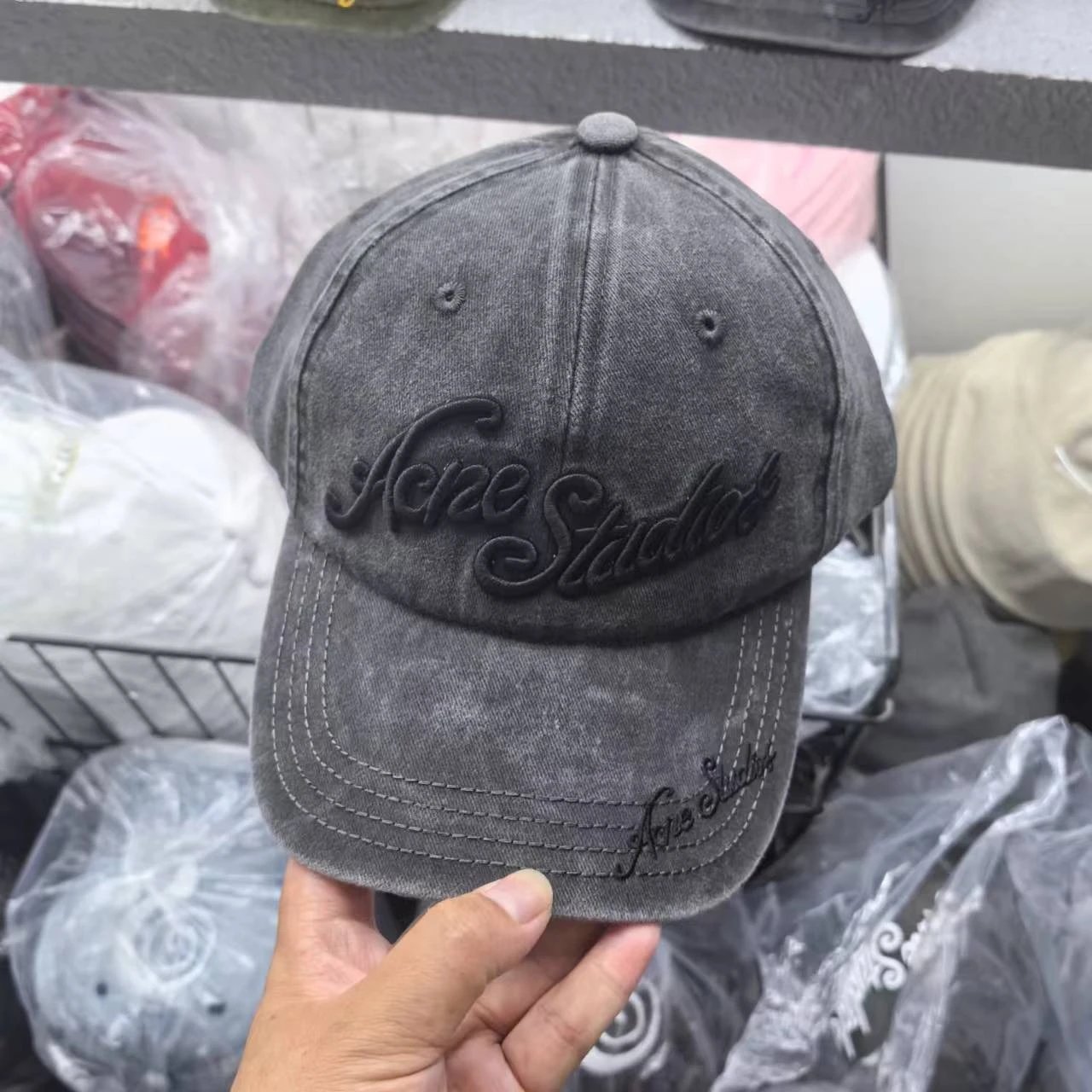 Acne Studios Hats Embroidered Logo Baseball Cap image 2