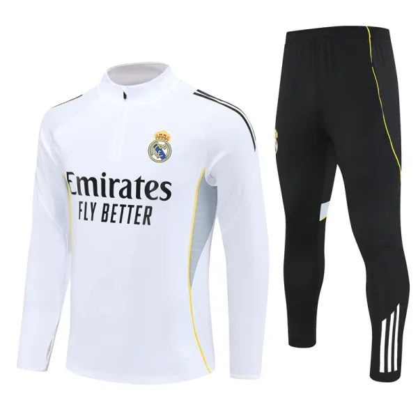 Real Madrid Training Top and Pants Set White / Black - 1