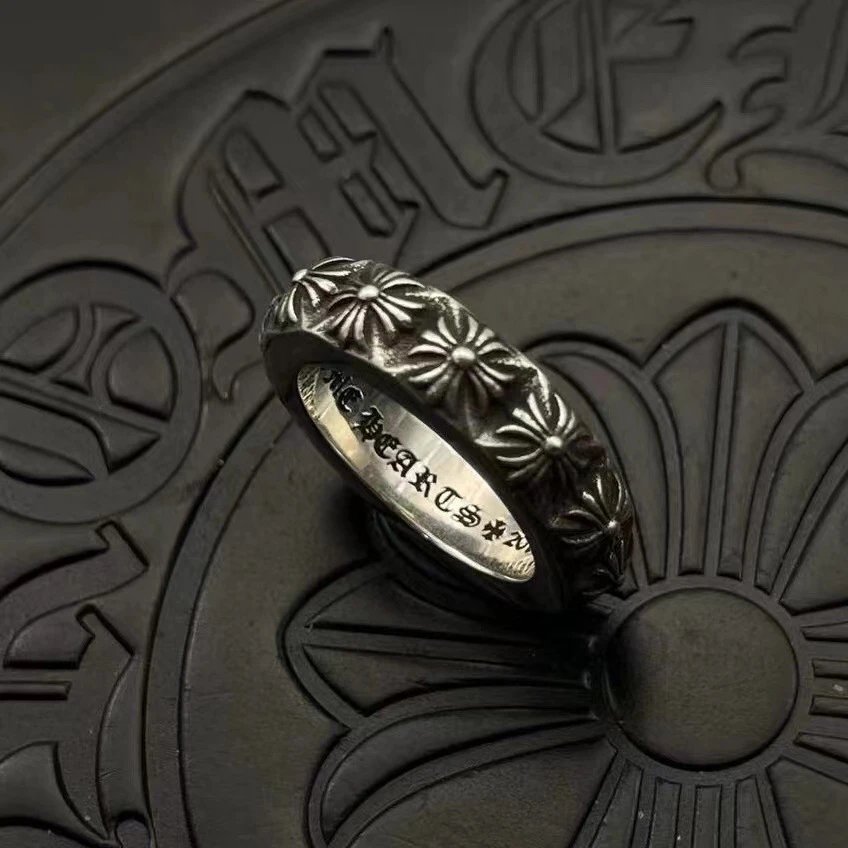 Chrome Hearts Jewelry Gothic Engraved Rings — CJ055