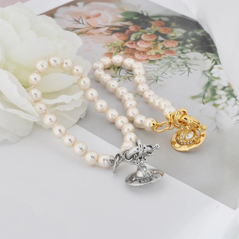 Vivienne Westwood Jewelry Pearl Orb Necklace and Bracelet image 3