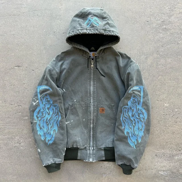 Carhartt Jackets Hooded zip-front jacket with graphic applique designs product detail image 6