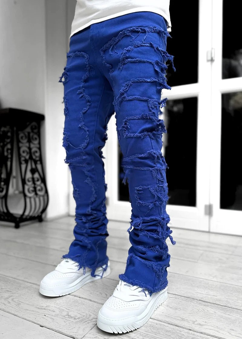 Off-White Distressed Patchwork Jeans Black - 10