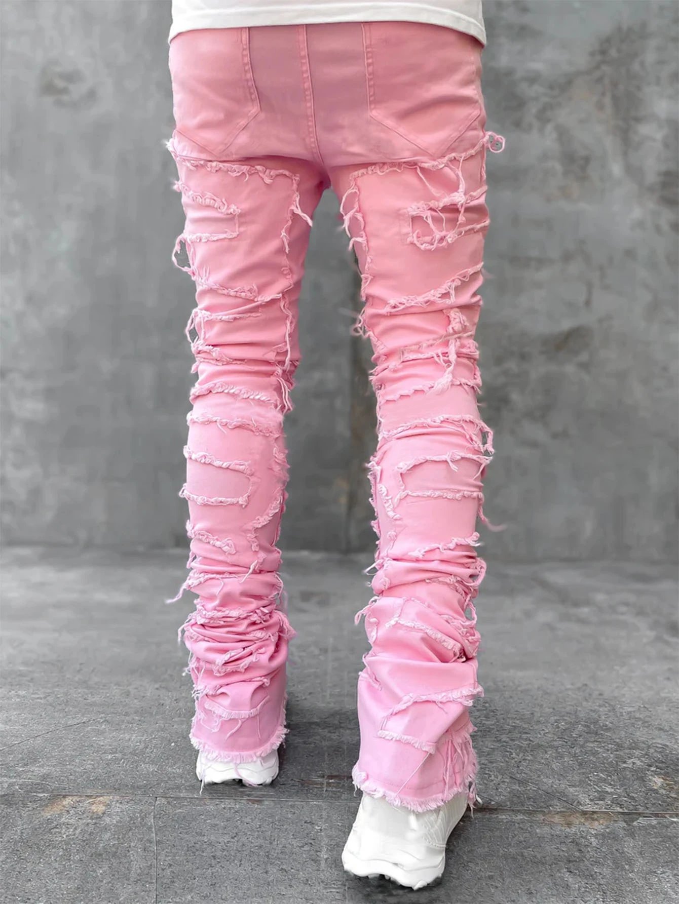 Off-White Distressed Patchwork Jeans Black - 45