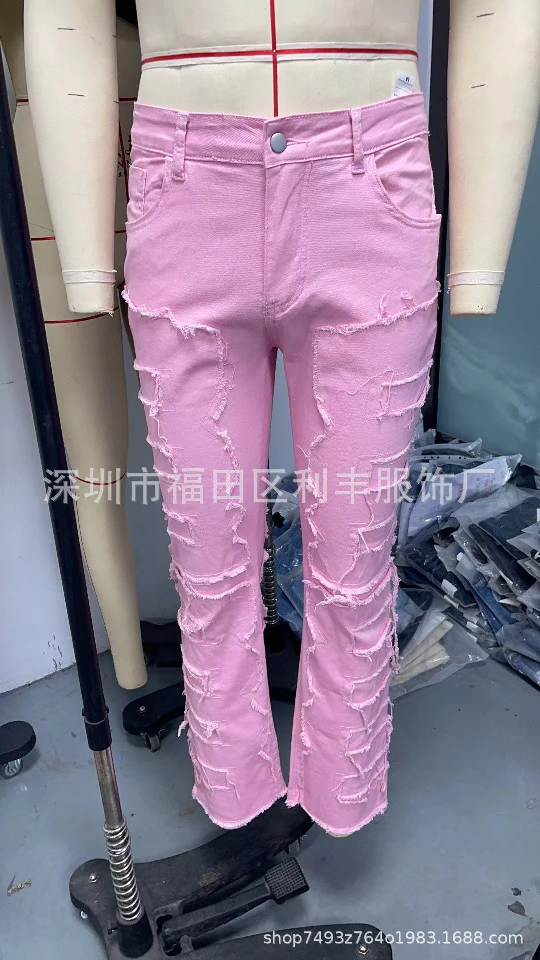 Off-White Distressed Patchwork Jeans Black - 56