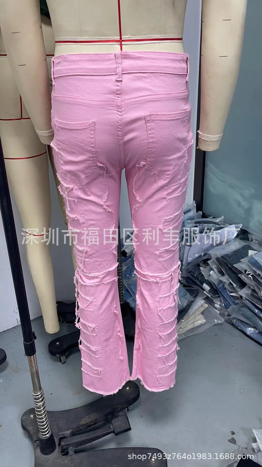 Off-White Distressed Patchwork Jeans Black - 58