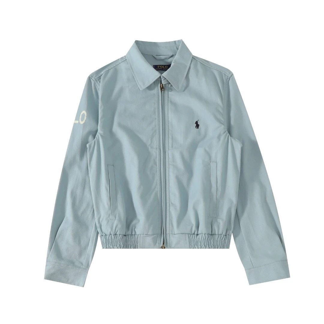 Polo Ralph Lauren Jackets Zip-Front Collared Jacket — 06 Light Blue
