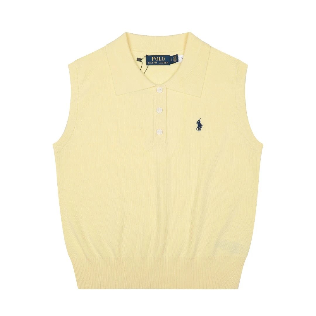 Polo Ralph Lauren Vests Sleeveless knit vest — Yellow