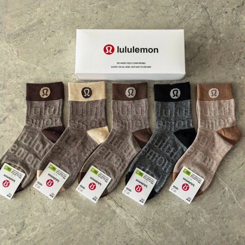 lululemon Socks Logo Crew Multipack — Ladies No. 7 (5 pairs)
