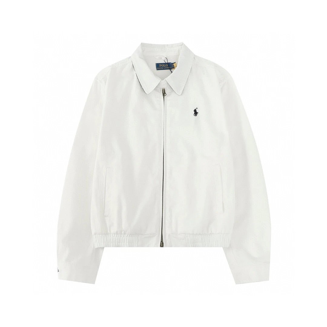 Polo Ralph Lauren Jackets Zip-Front Collared Jacket — 03 white