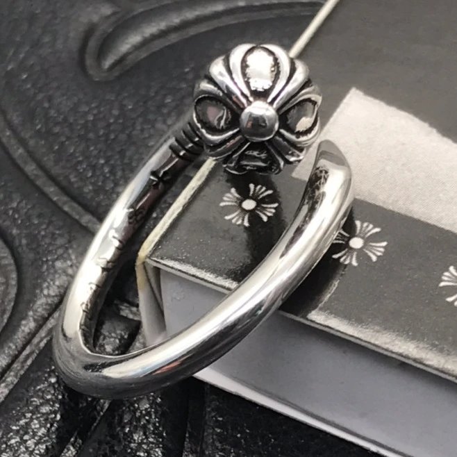 Chrome Hearts Jewelry Gothic Engraved Rings — CJ 008(male stud)