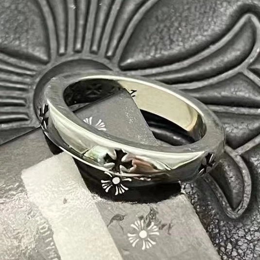 Chrome Hearts Jewelry Gothic Engraved Rings — CJ 012(Distressing)