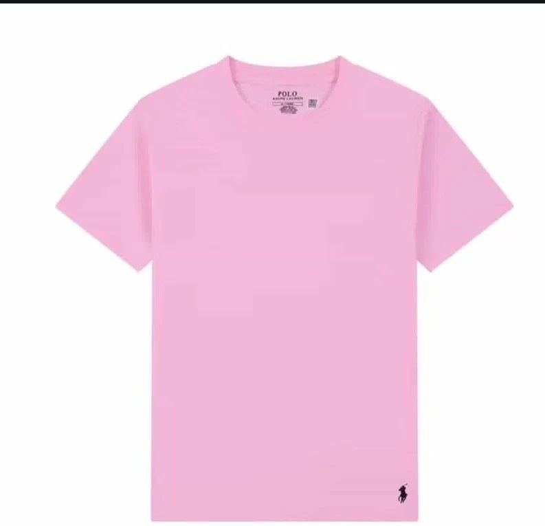 Polo Ralph Lauren T-Shirts Classic Pony Crewneck — Pink Black Label