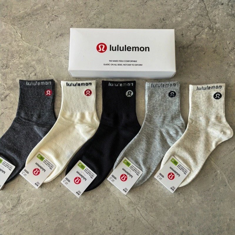lululemon Socks Logo Crew Multipack — Lady No. 5 (5 pairs)