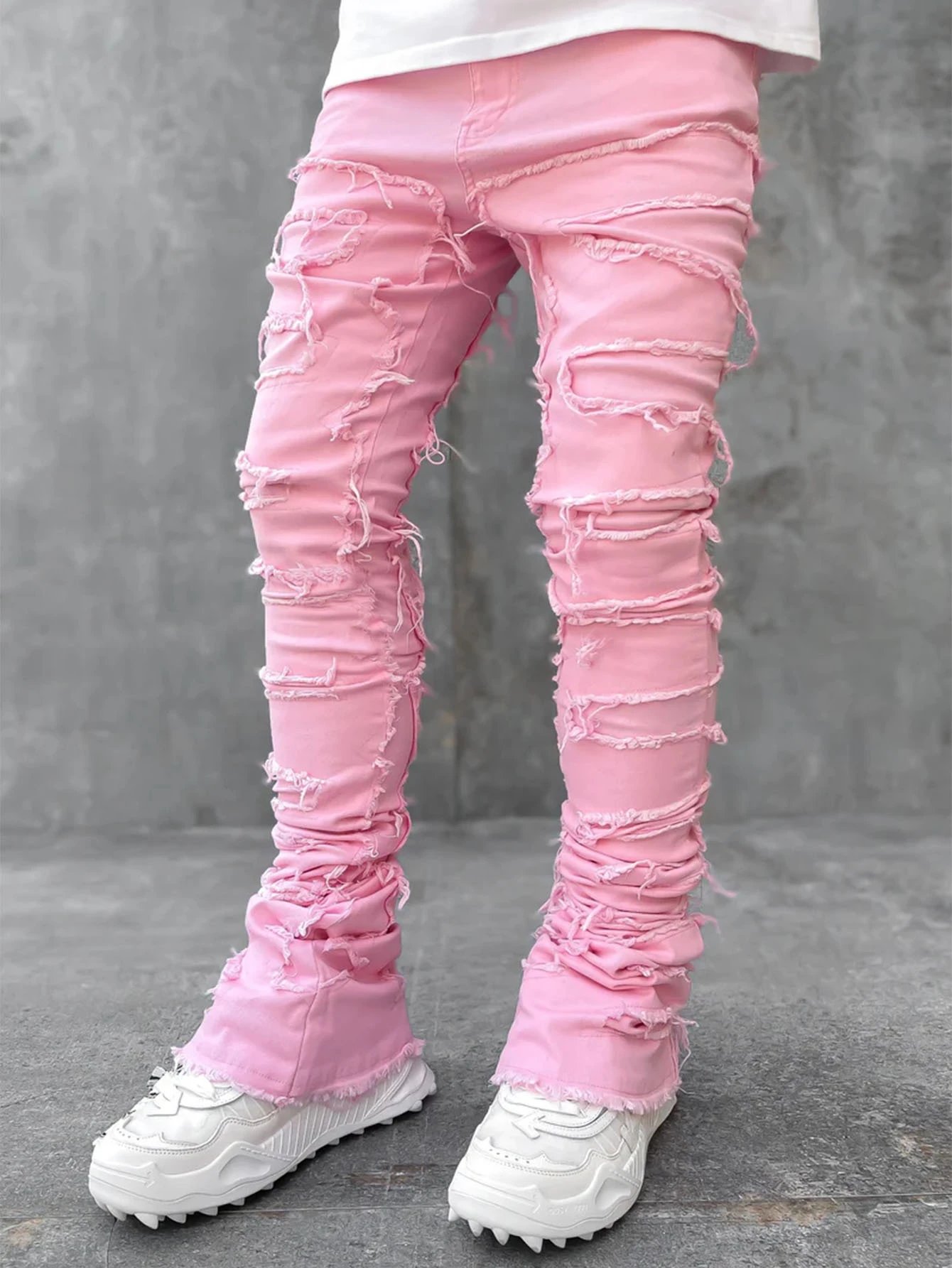 Off-White Distressed Patchwork Jeans Black - 47