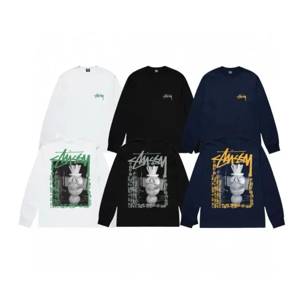 Stussy Classic Logo Long Sleeve T-Shirt Turquoise - 5