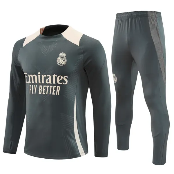 Real Madrid Training Set Dark Gray Beige Activewear - 1