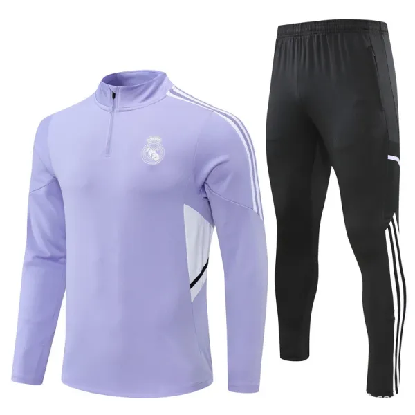 Real Madrid Training Set Lilac and Black Tracksuit - 1