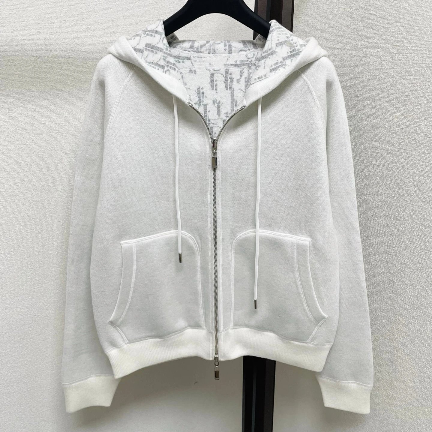 Dior Hoodies & Sweatshirts Reversible knit zip-up hoodie with all-over logo pattern image 5