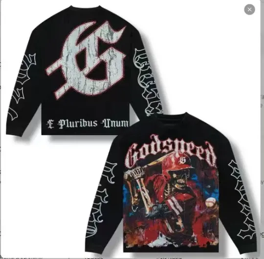 Godspeed 'E Pluribus Unum' Graphic Long-Sleeve T-Shirt Black - 1