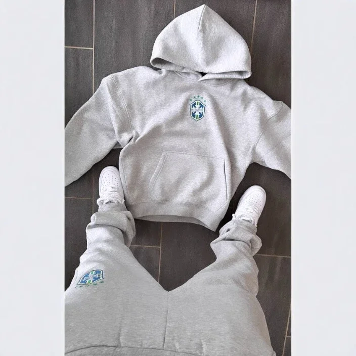 Brazil National Team Hoodie & Pants Tracksuit Set
