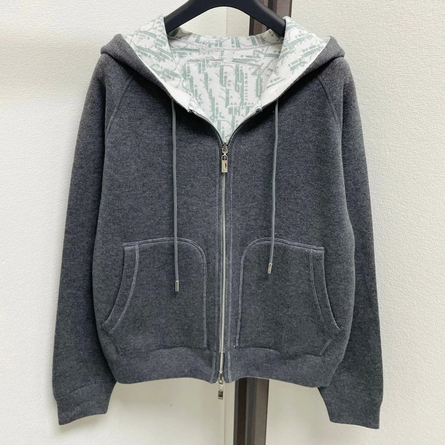 Dior Hoodies & Sweatshirts Reversible knit zip-up hoodie with all-over logo pattern image 3
