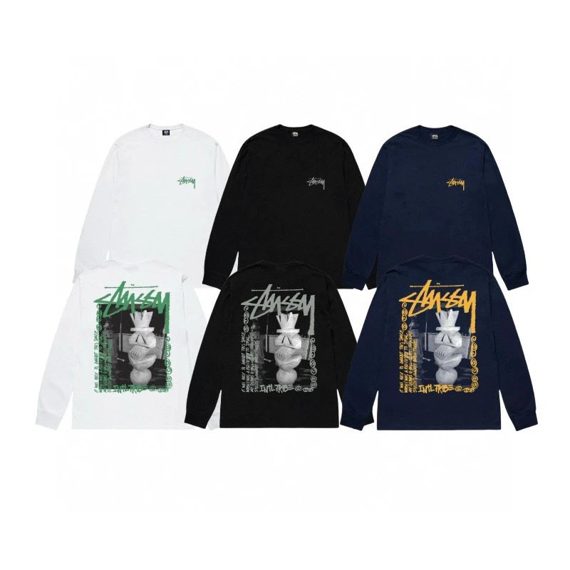 Stüssy T-Shirts Long-Sleeve Logo Print T-Shirt image 3