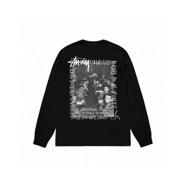 Stüssy T-Shirts Long-Sleeve Logo Print T-Shirt product detail image 14