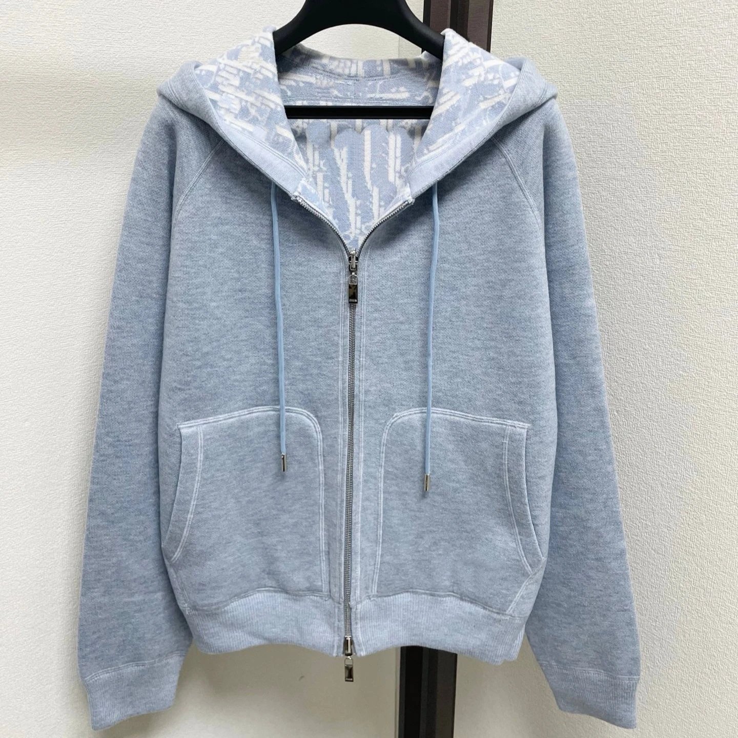 Dior Hoodies & Sweatshirts Reversible knit zip-up hoodie with all-over logo pattern image 2