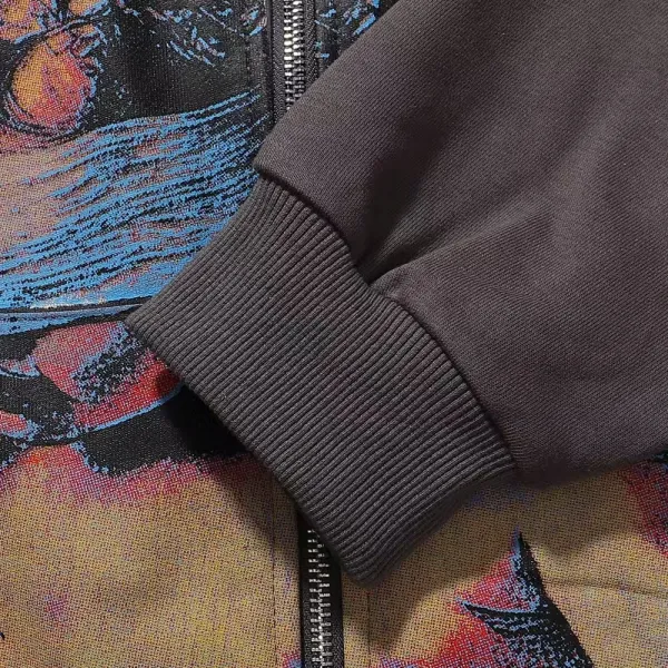 Design Graphic Print Studded Sweatpants Black - 4