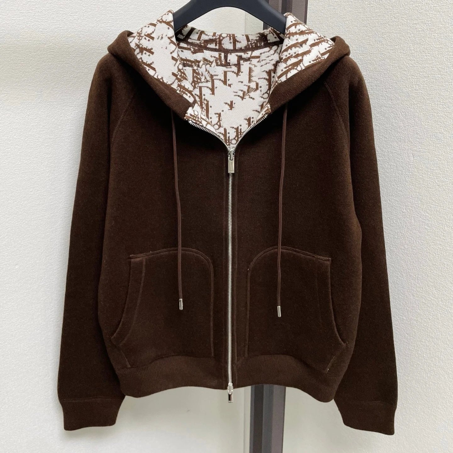 Dior Hoodies & Sweatshirts Reversible knit zip-up hoodie with all-over logo pattern image 4