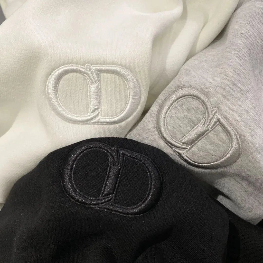 Dior Floral Embroidered Logo Hoodie White - 17