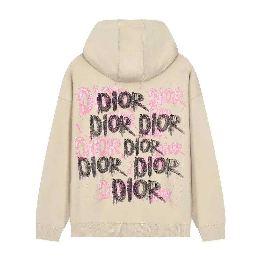 Dior Floral Embroidered Logo Hoodie White - 32