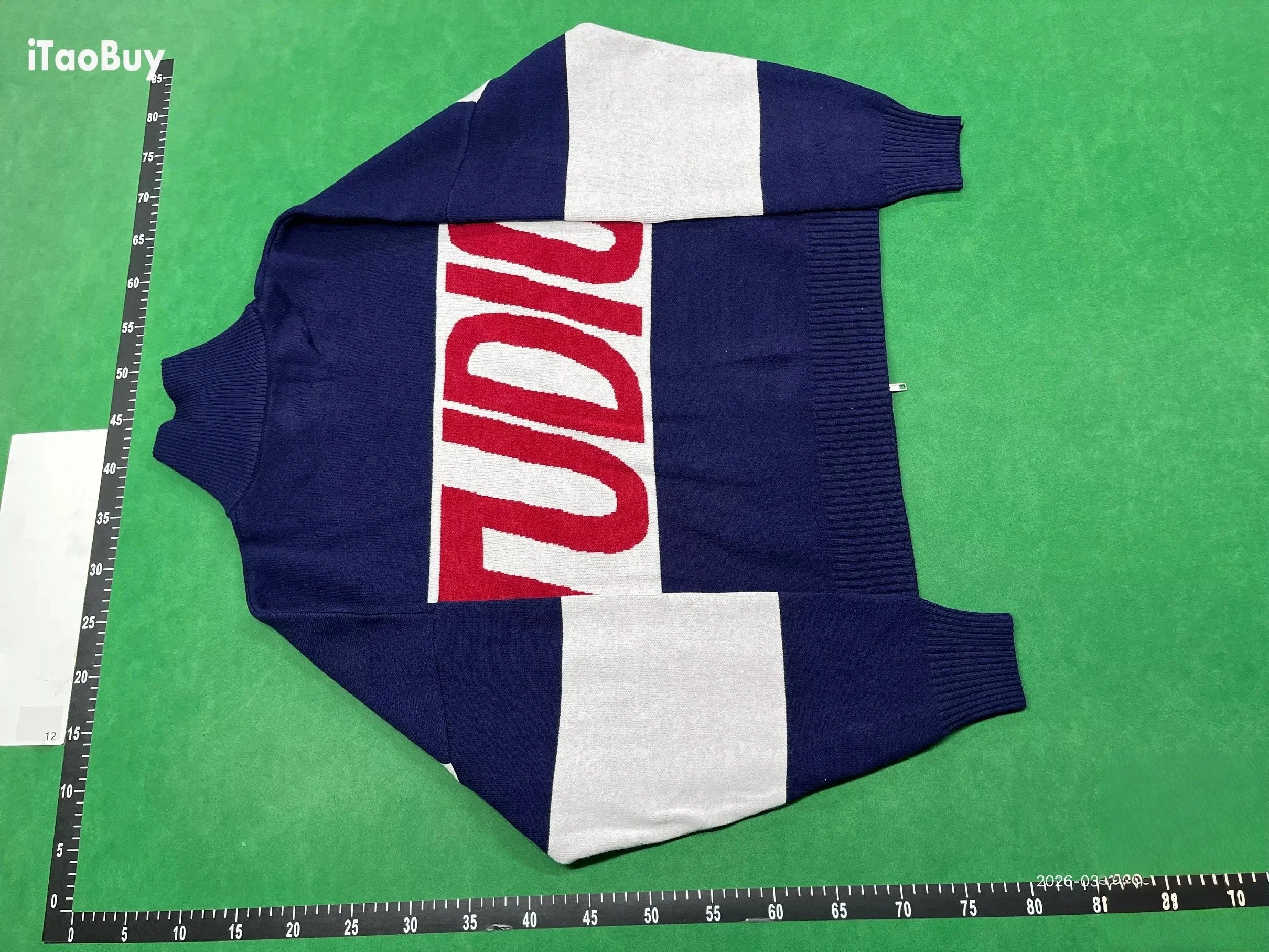 EMZE Knitwear Zip-Up Mock-Neck Logo Knit Cardigan image 6