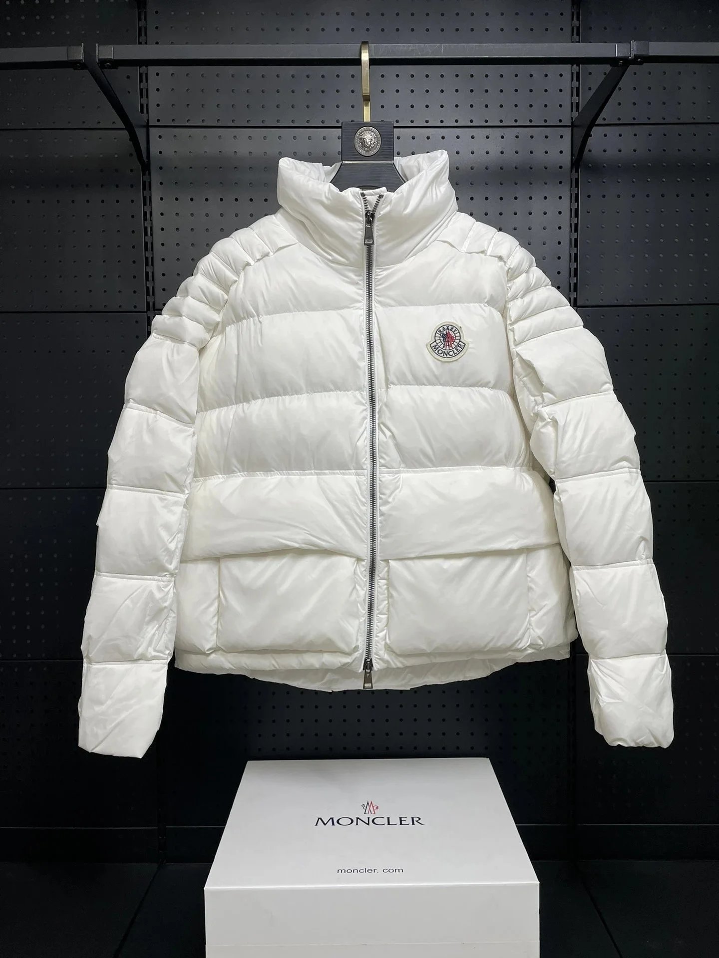 Moncler Down Jackets Quilted knit-sleeve puffer jacket — 10