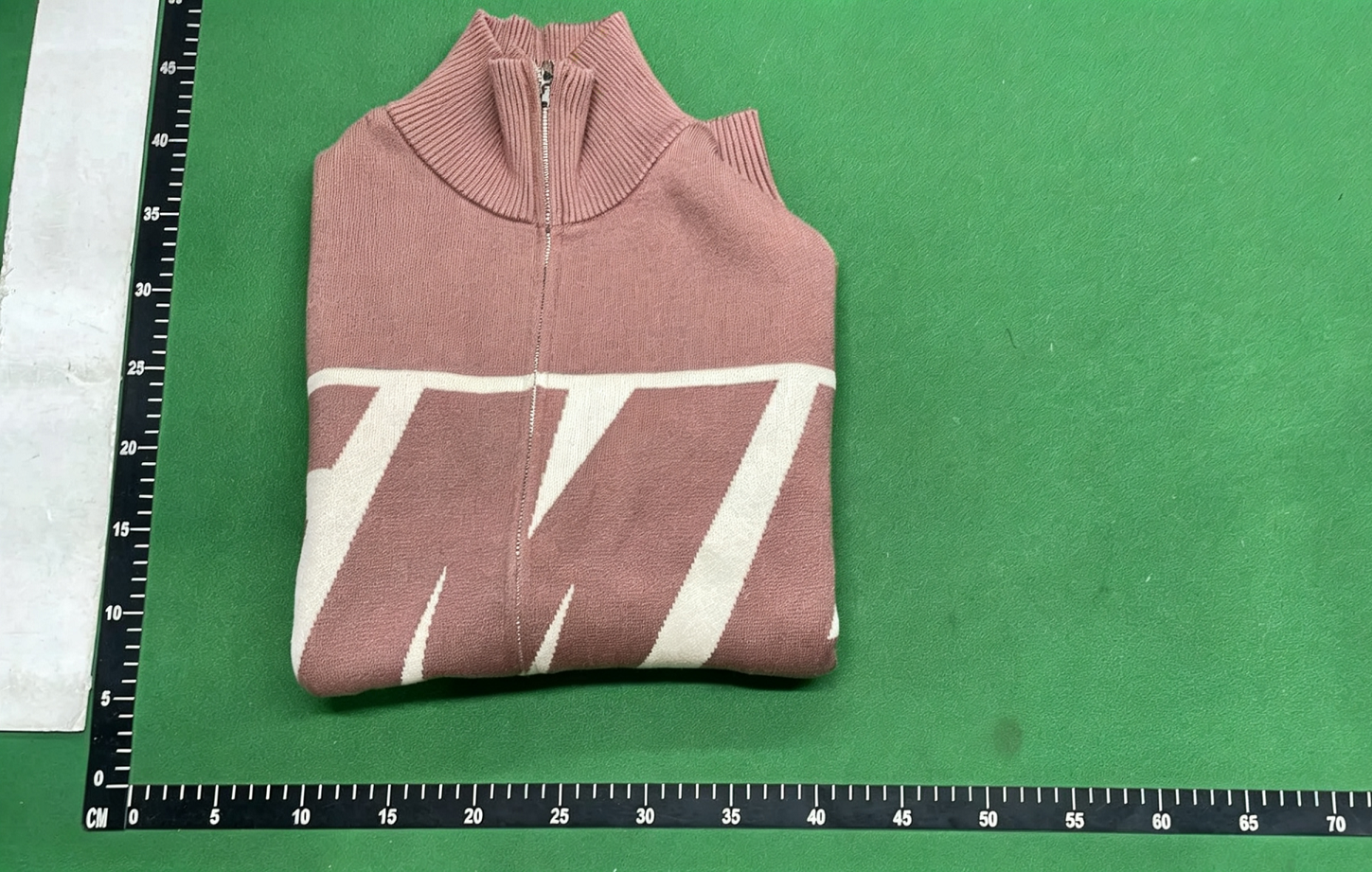 EMZE Knitwear Zip-Up Mock-Neck Logo Knit Cardigan image 10