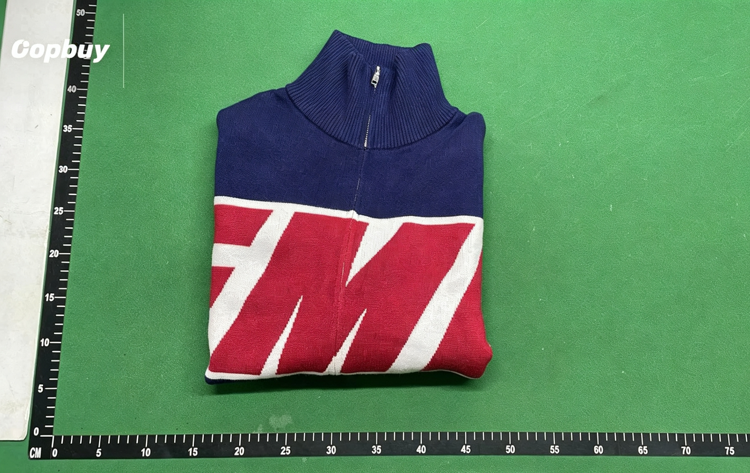 EMZE Knitwear Zip-Up Mock-Neck Logo Knit Cardigan image 4