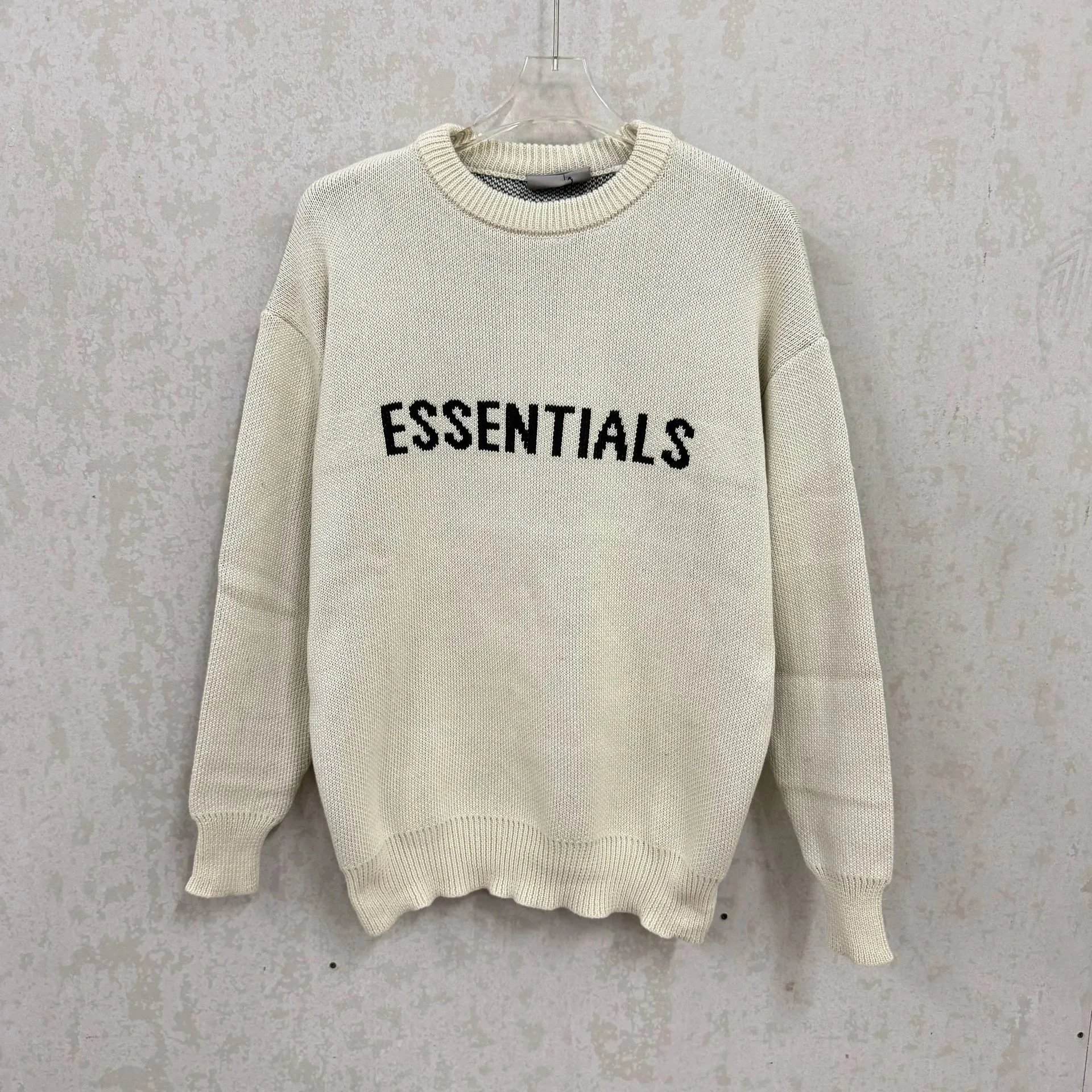 EMZE Knitwear Zip-Up Mock-Neck Logo Knit Cardigan — White striped sweater
