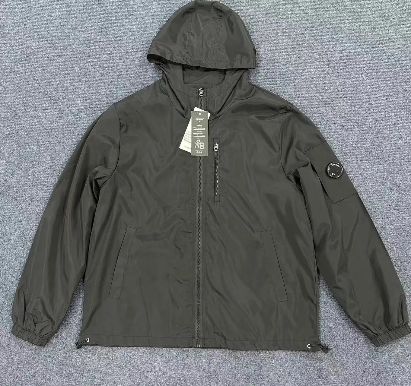 Nike Jackets Hooded color-block windbreaker jacket — C.P-Black