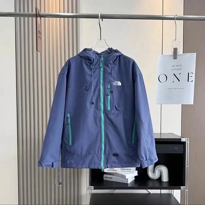 Nike Jackets Hooded color-block windbreaker jacket — TNF-02